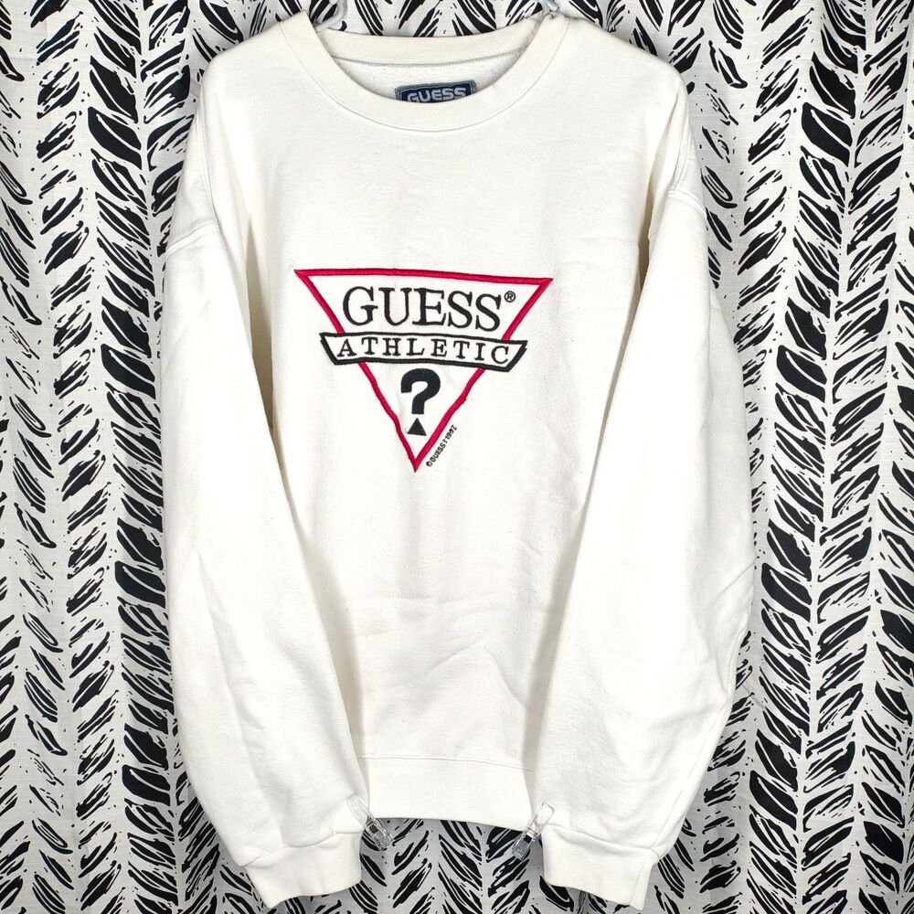 Vintage GUESS Athletic Sweatshirt Embroidered Logo 1997 Guess Sport USA